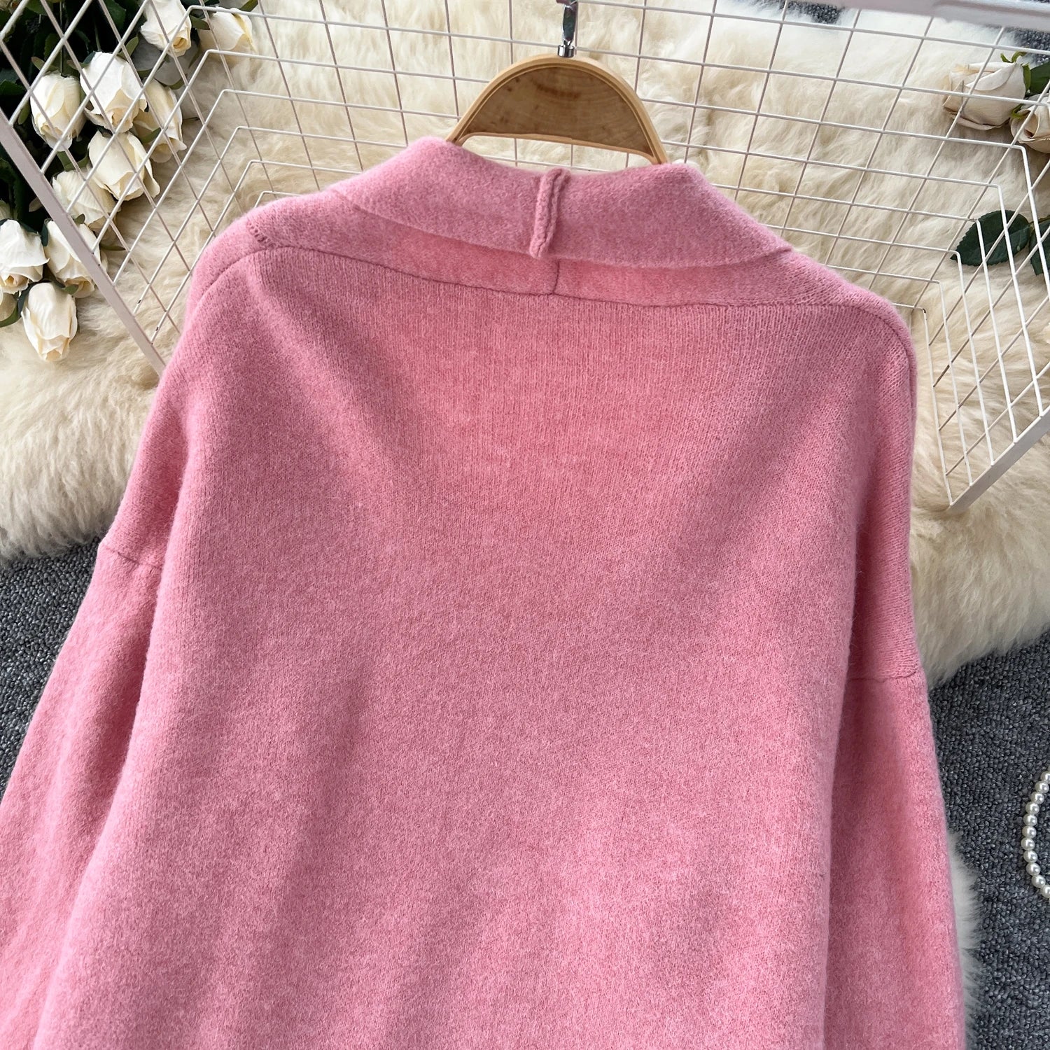 Knitted Two-Piece Sets  Knitting Cardigan+Spaghetti Strap Bodycon Dress