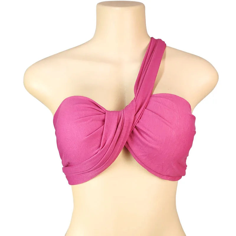 Backless Sleeveless Cross Bandage Halter Crop Tops