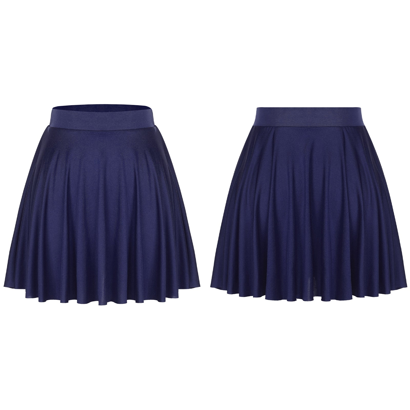 Elastic Waistband Flared Ruffles Skirts