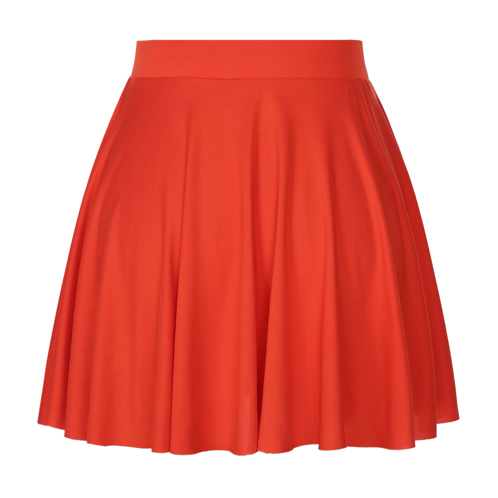 Elastic Waistband Flared Ruffles Skirts