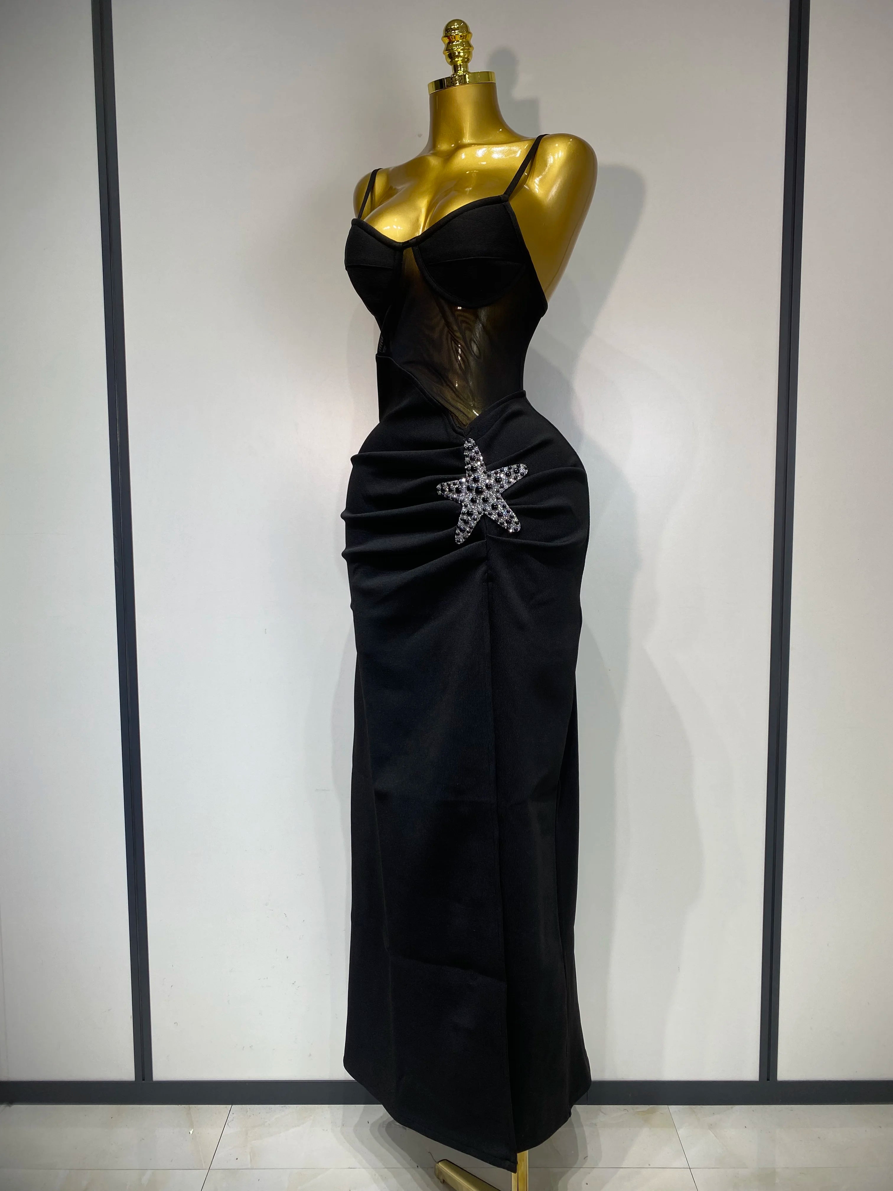 Starfish Decoration Bandage Luxury Birthday Prom Dress