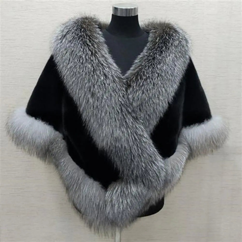 Faux Fur Wraps Winter Coat Warm shawls