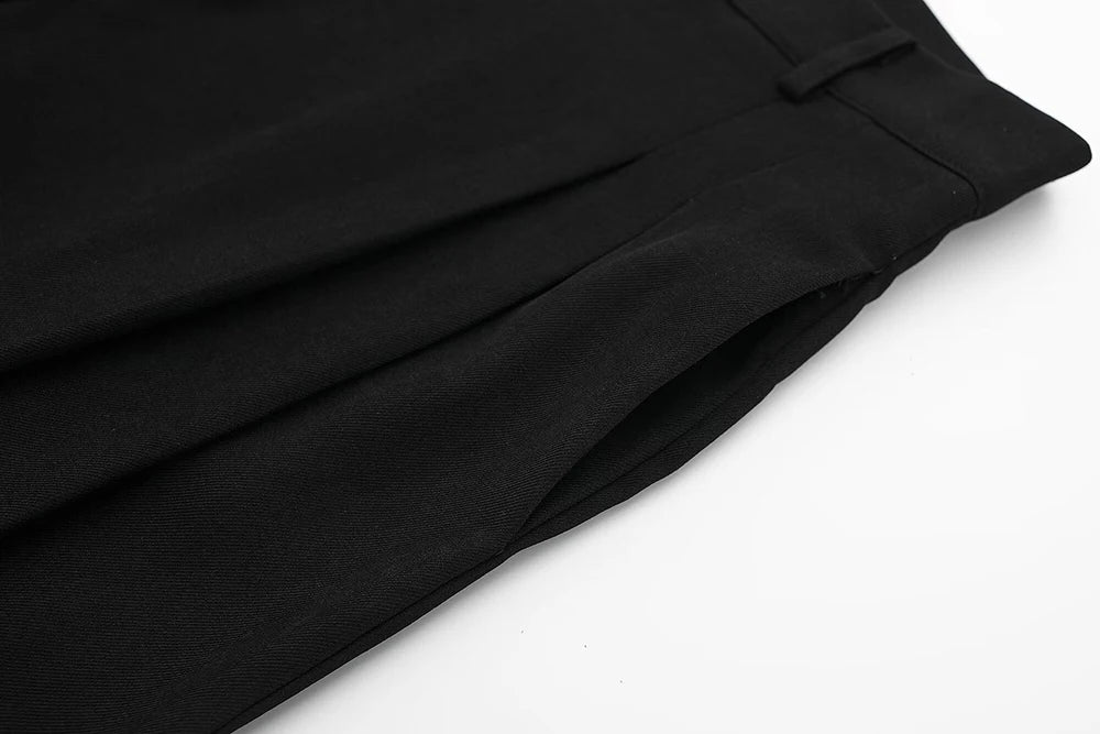 Single Breasted Vest + High Waisted Casual Trousers Set