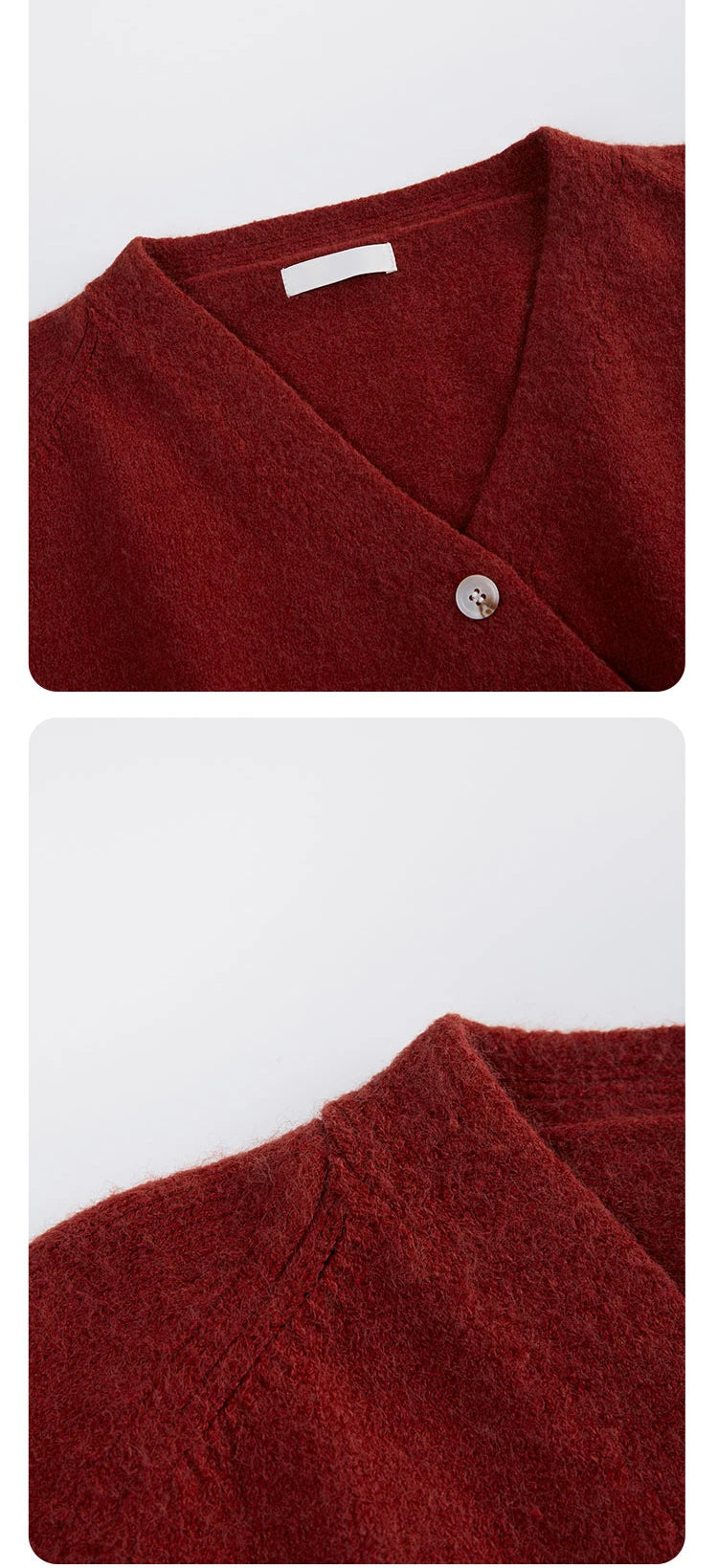 Autumn Winter Skew Button Cardigan V-neck Sweater Knitted Long Sleeve Tops Korean Loose Solid Cashmere Sweater