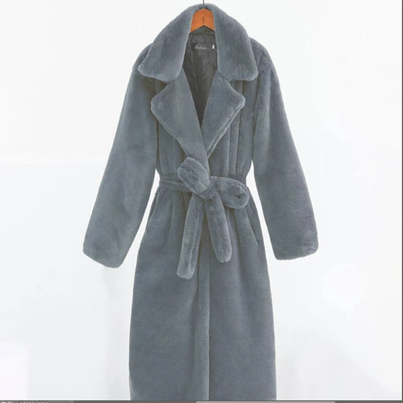 Faux Soft Mink Fur Loose Coat