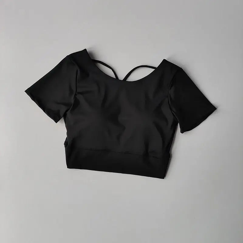 Sporty T-shirts Short Sleeve Crop Tops