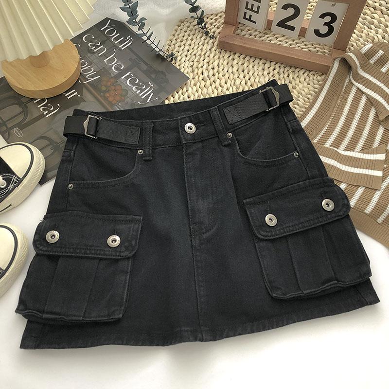 Vintage Denim Cargo Skirts