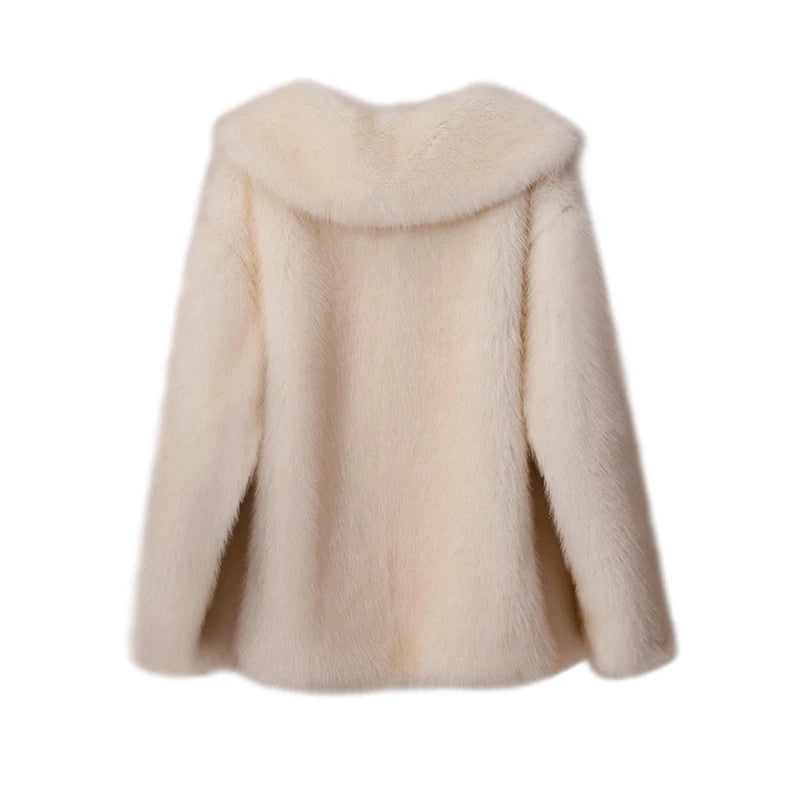 Faux Fur Long Fluffy Overcoat Outerwear