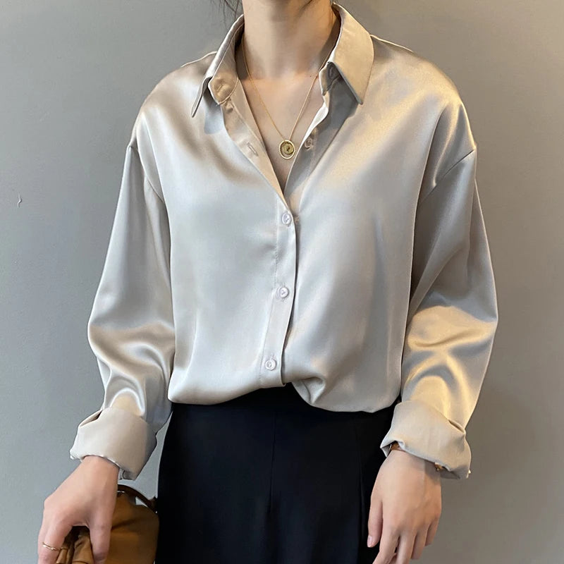 Satin Silk Vintage Blouse