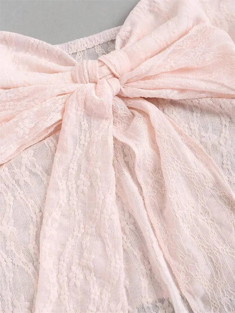 Off the Shoulder Backless V-neck Halter Y2K Crop Top