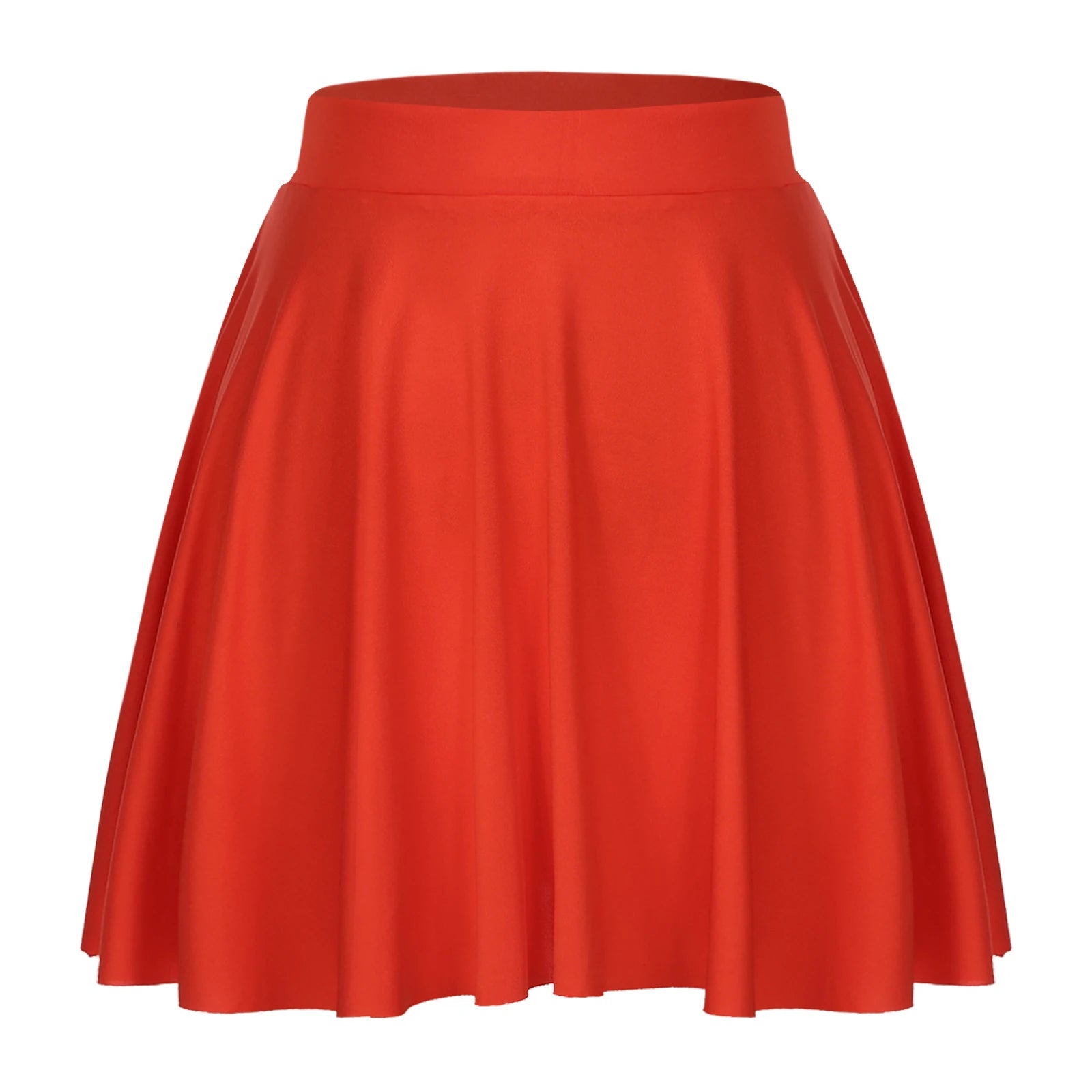 Elastic Waistband Flared Ruffles Skirts