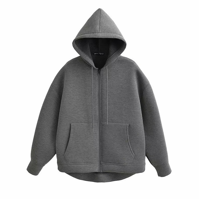 Long Sleeve Hooded Zipper Jacket