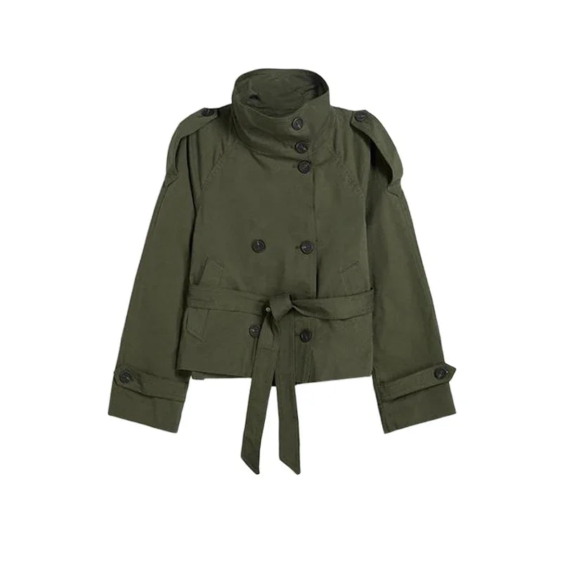 Autumn Long Sleeve Double Breasted Trench Coat