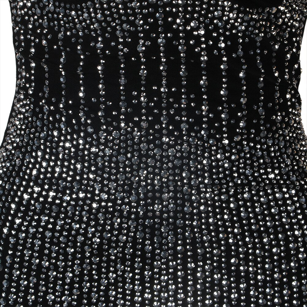 Sparkle Diamond Mesh Bodycon Long Dress