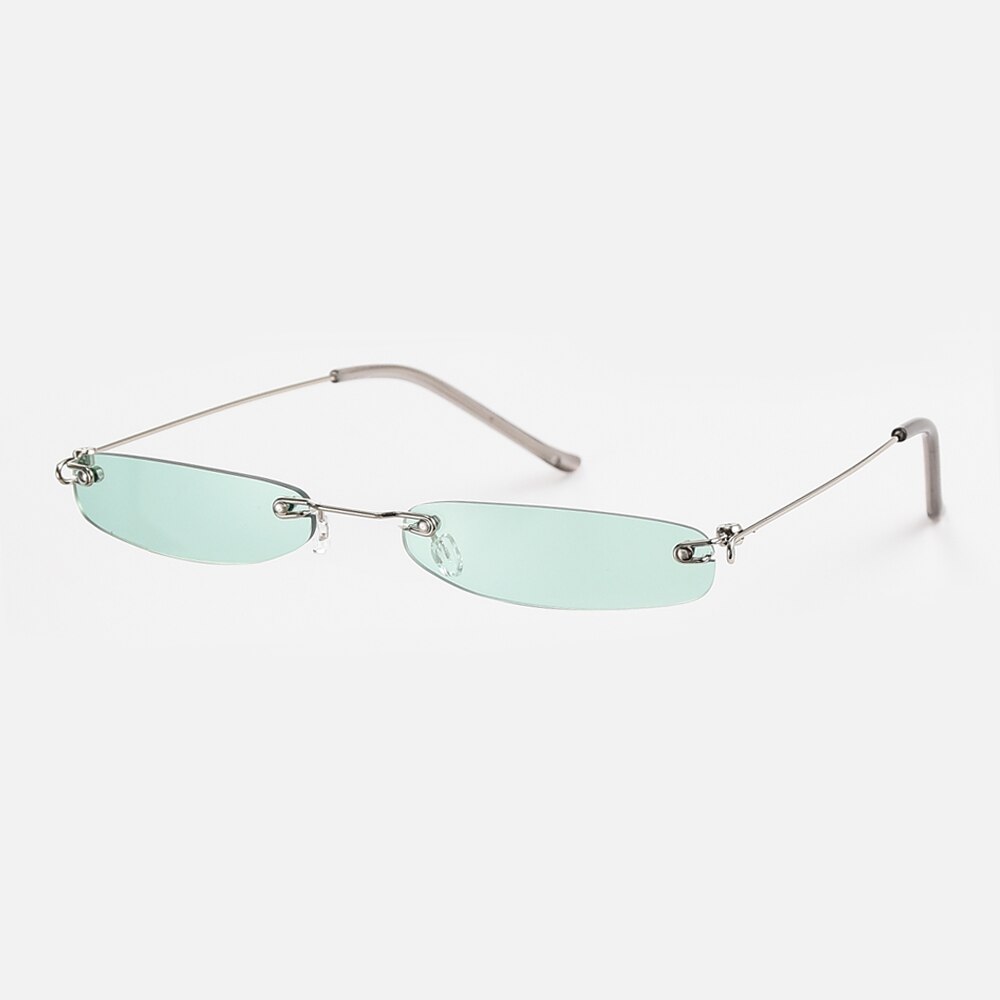 Small Sunglasses  Rimless Narrow Eyewear.