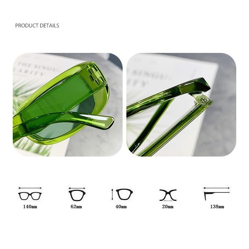 Rectangle Oval Vintage Sunglasses