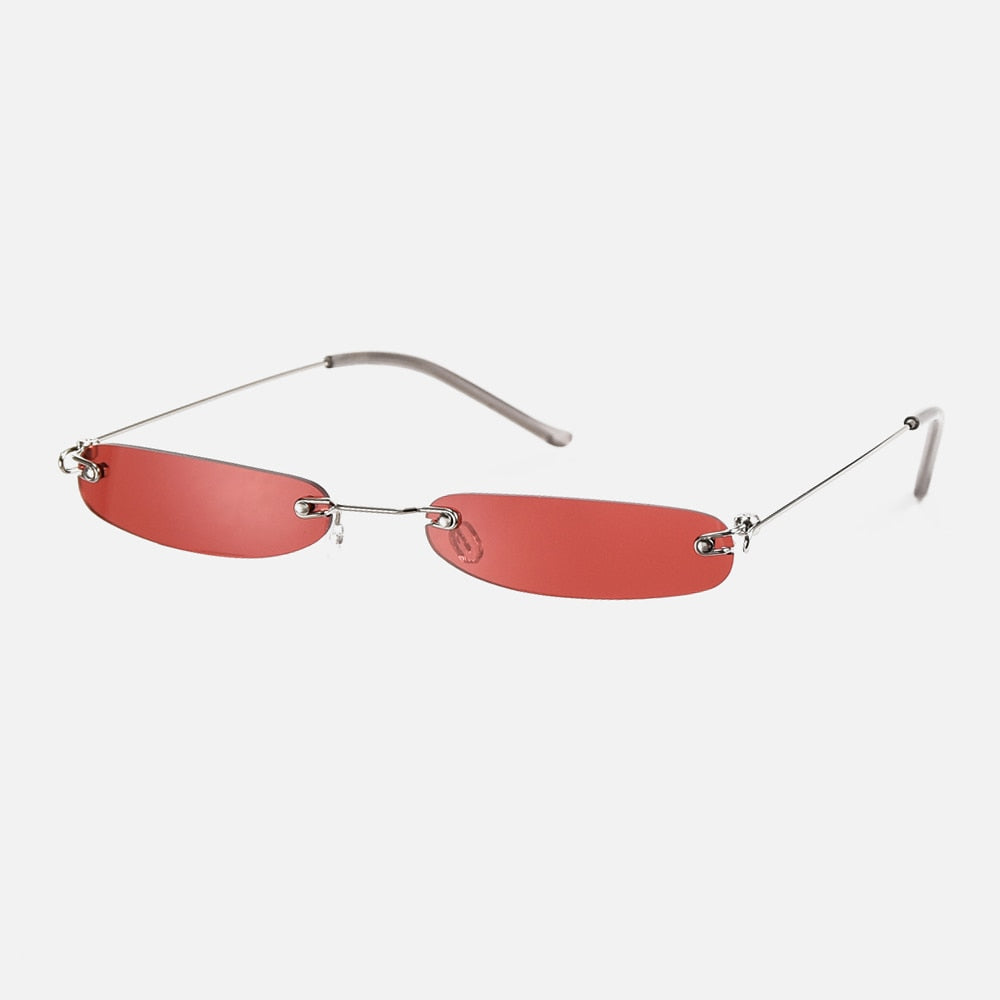 Small Sunglasses  Rimless Narrow Eyewear.