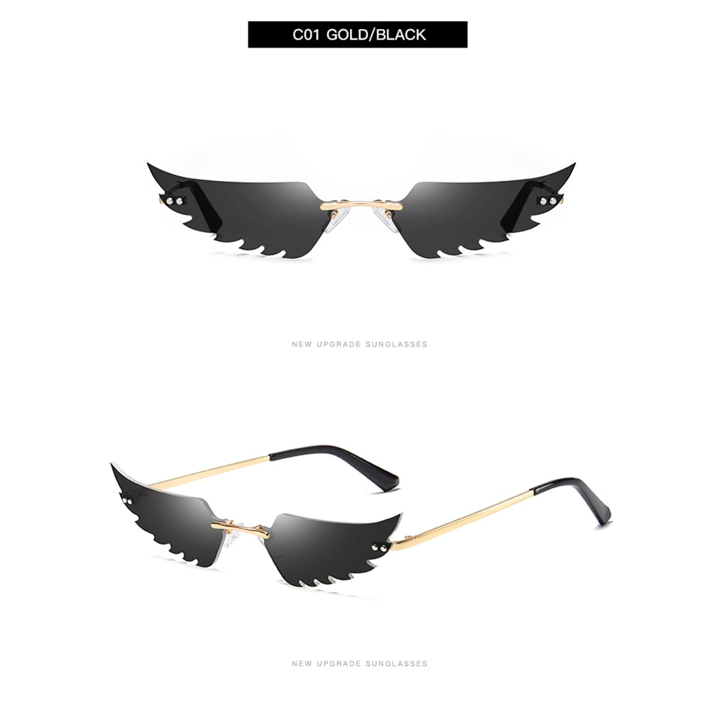 Diamond Shape Vintage Narrow Sunglasses