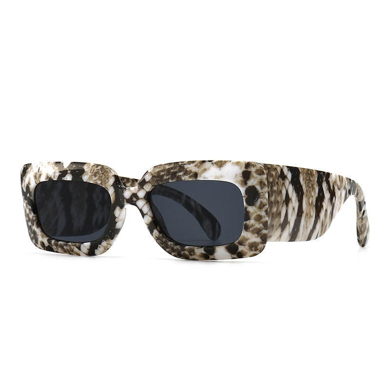 Snake Pattern Vintage Retro Sunglasses