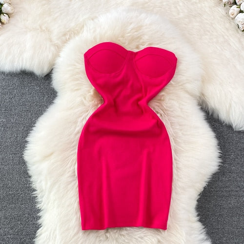 Off Shoulder Strapless Tube Top Dress