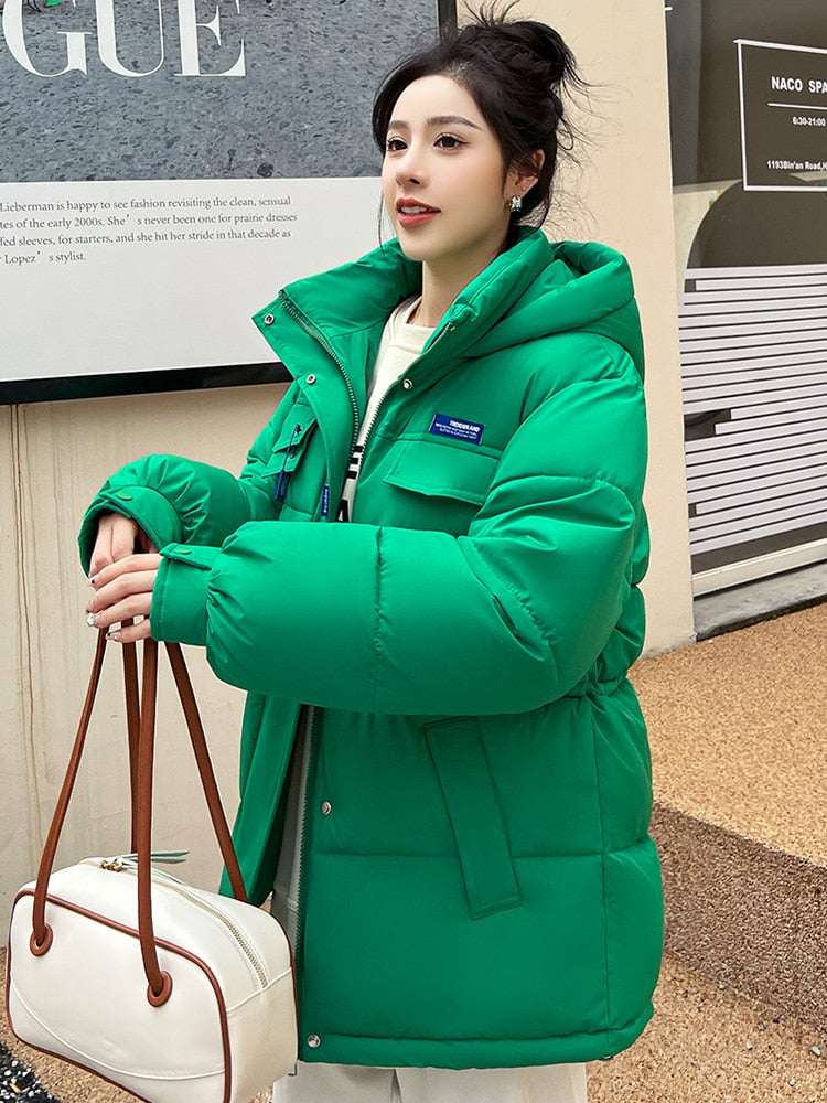 Thick Warm Hooded Parkas Pattern Coat