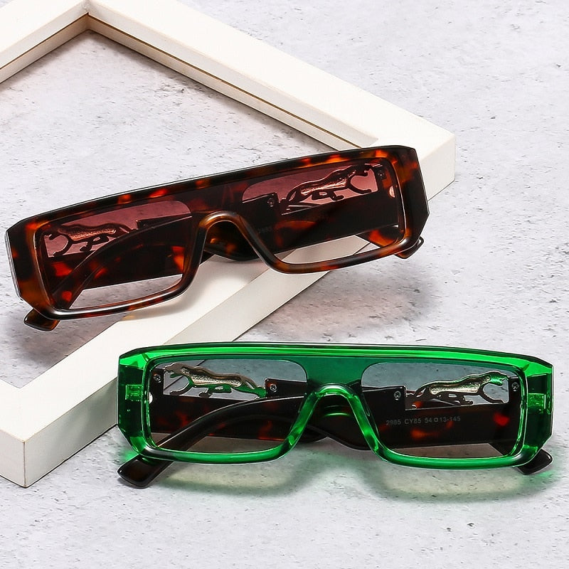 Rectangle Gradients Lens PC Frame Sunglasses