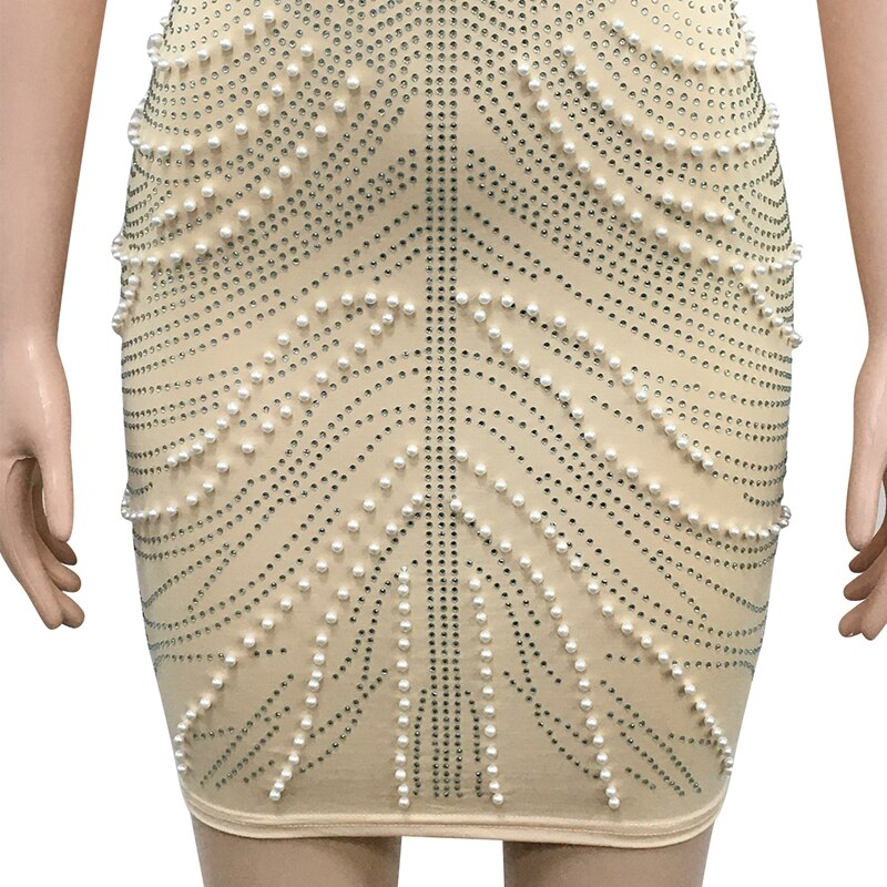 Bandage Bodycon Rhinestone  Dress