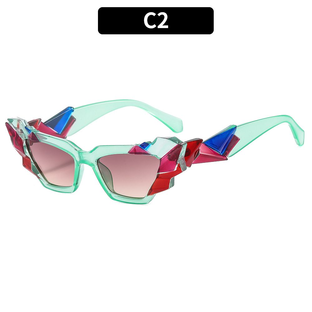 Cat Eye Retro Unique Polygon Eyewear Sunglasses