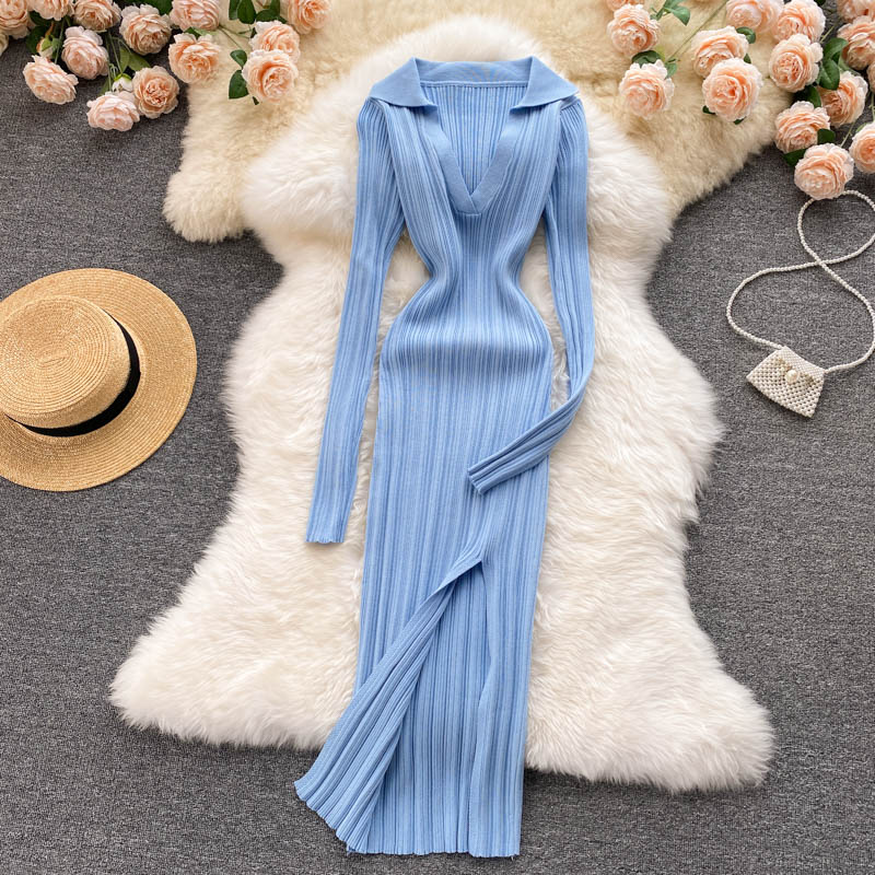 Two Pieces Sets High Waist Split Pencil Wrap Set