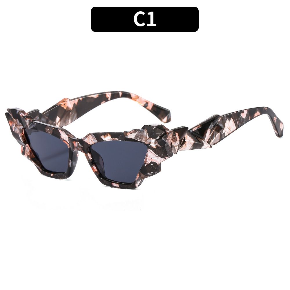 Cat Eye Retro Unique Polygon Eyewear Sunglasses