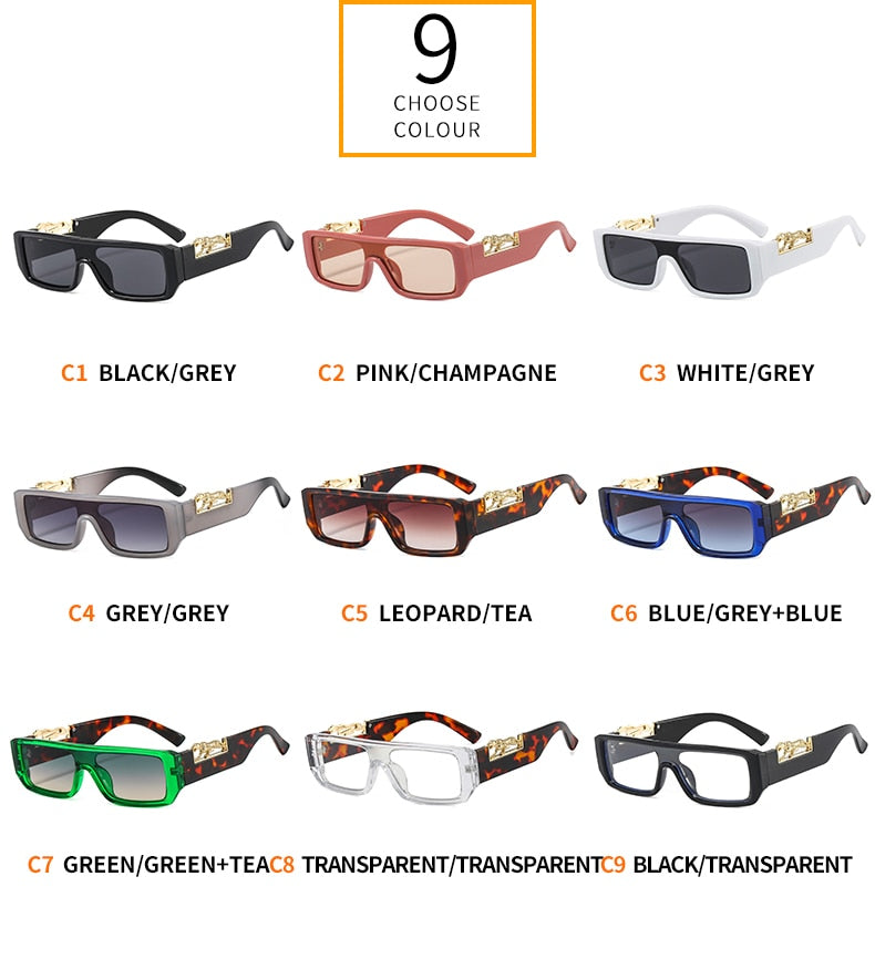 Rectangle Gradients Lens PC Frame Sunglasses