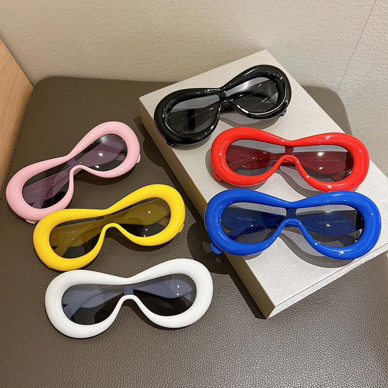 Retro Goggle Oval Sunglasses