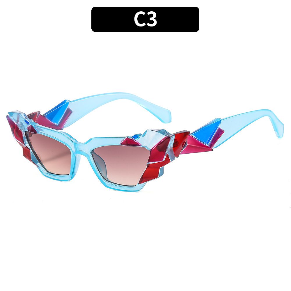 Cat Eye Retro Unique Polygon Eyewear Sunglasses