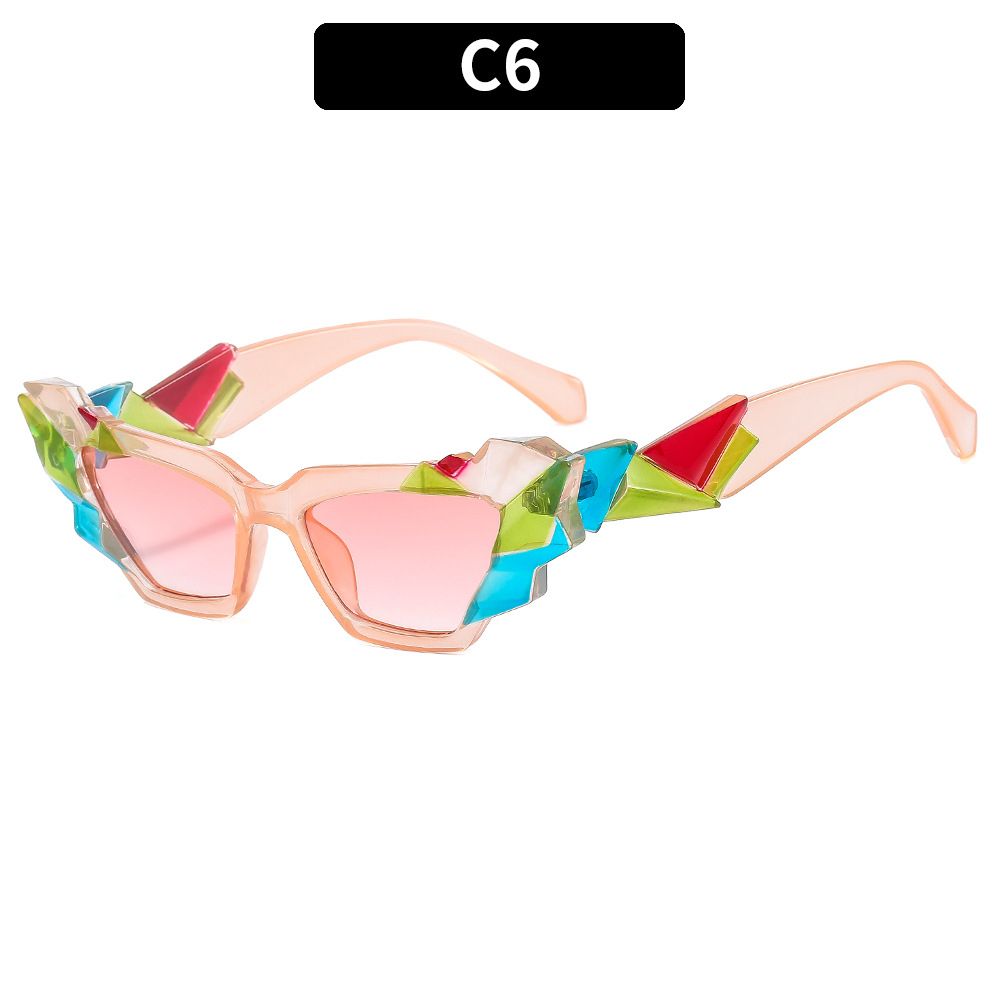 Cat Eye Retro Unique Polygon Eyewear Sunglasses