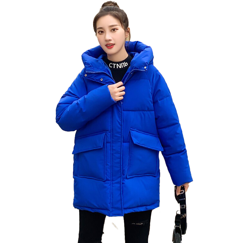 Thick Warm Hooded Pattern Coat parkas Jacket