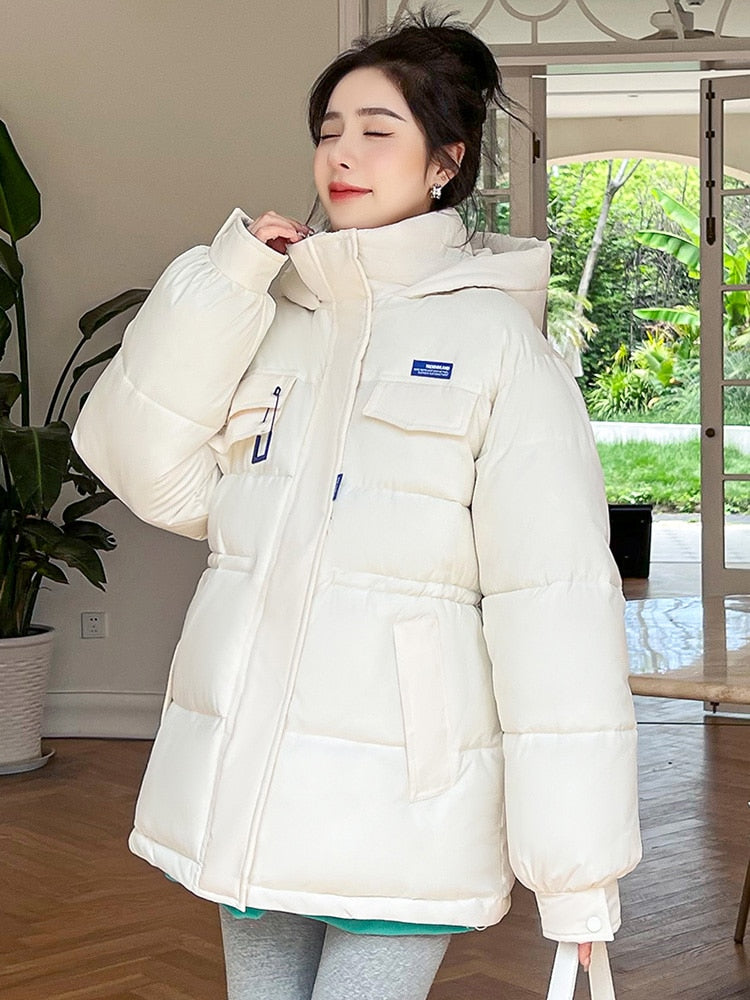 Thick Warm Hooded Parkas Pattern Coat