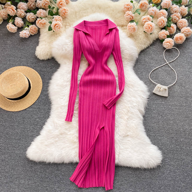 Two Pieces Sets High Waist Split Pencil Wrap Set