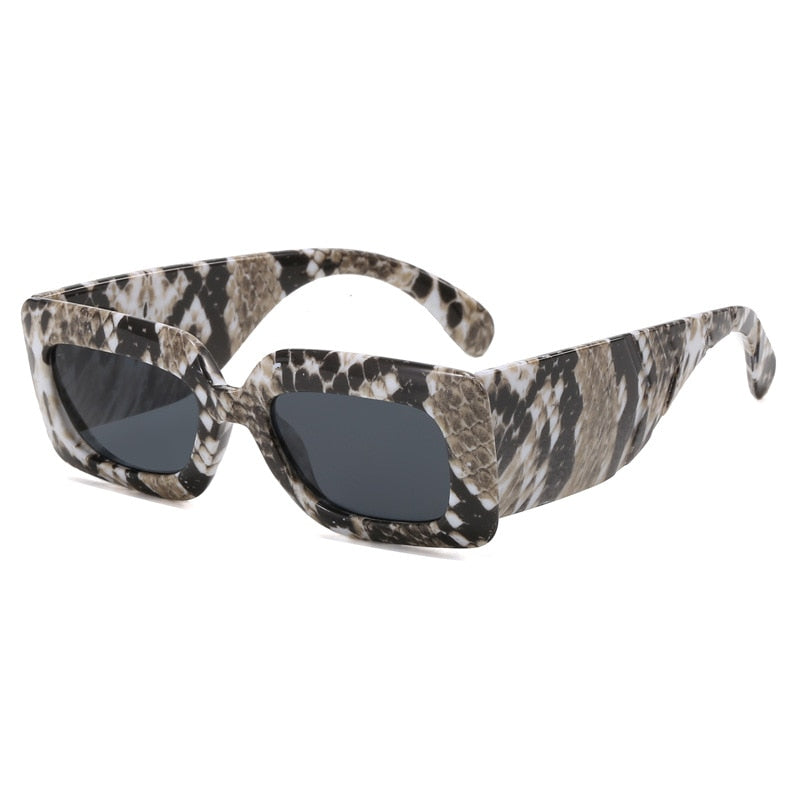 Snake Pattern Vintage Retro Sunglasses