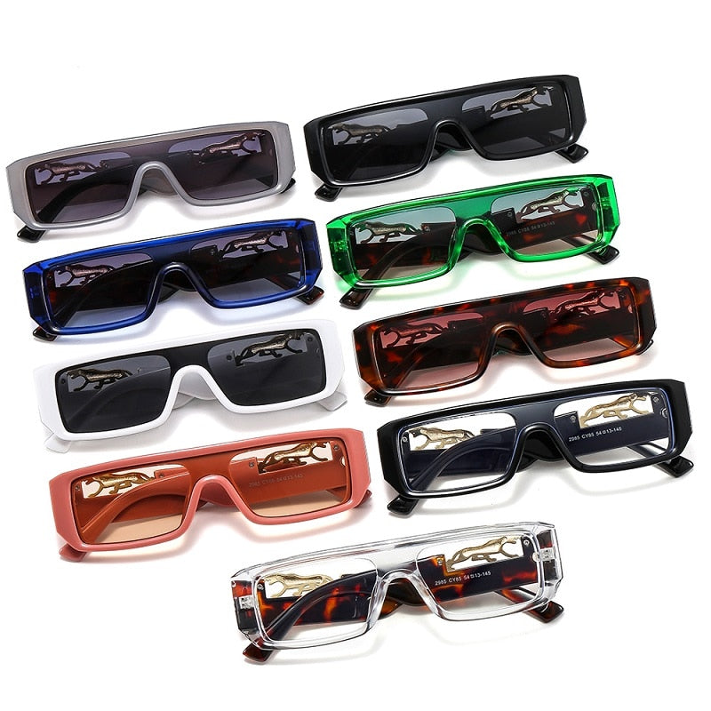 Rectangle Gradients Lens PC Frame Sunglasses