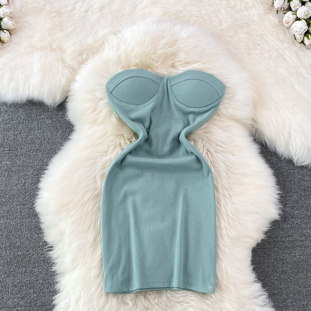 Off Shoulder Strapless Tube Top Dress