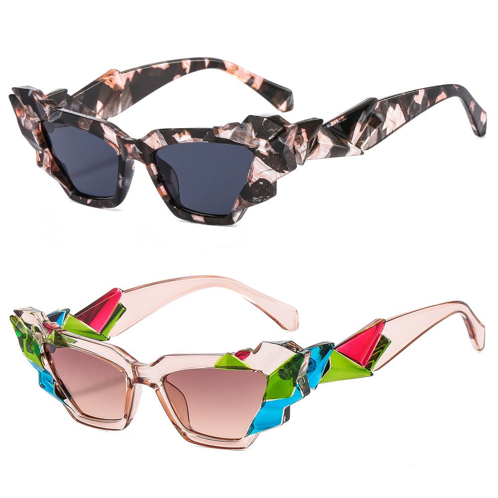 Cat Eye Retro Unique Polygon Eyewear Sunglasses