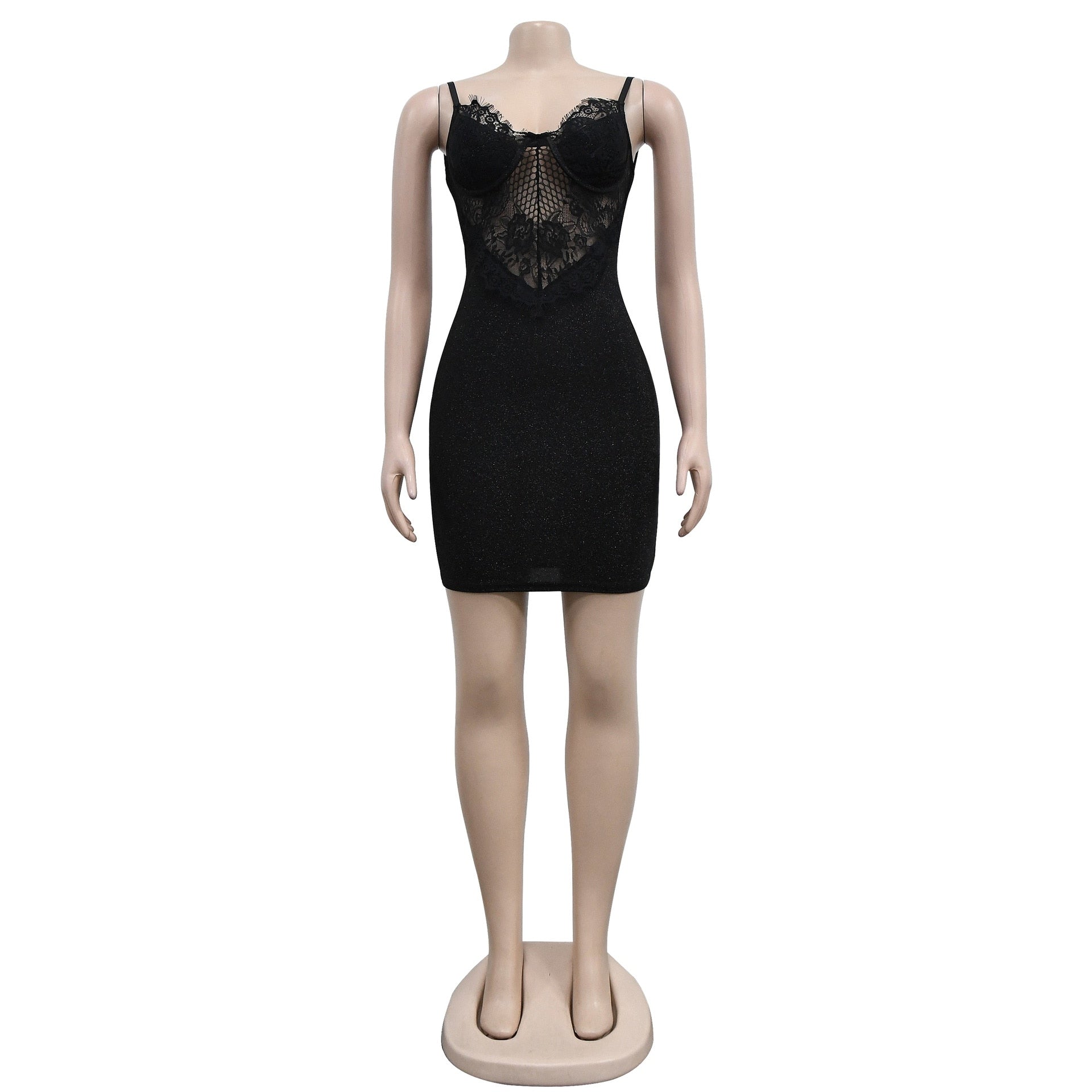 Mesh Lace Bodycon Dress