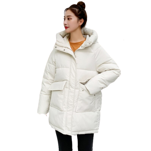 Thick Warm Hooded Pattern Coat parkas Jacket