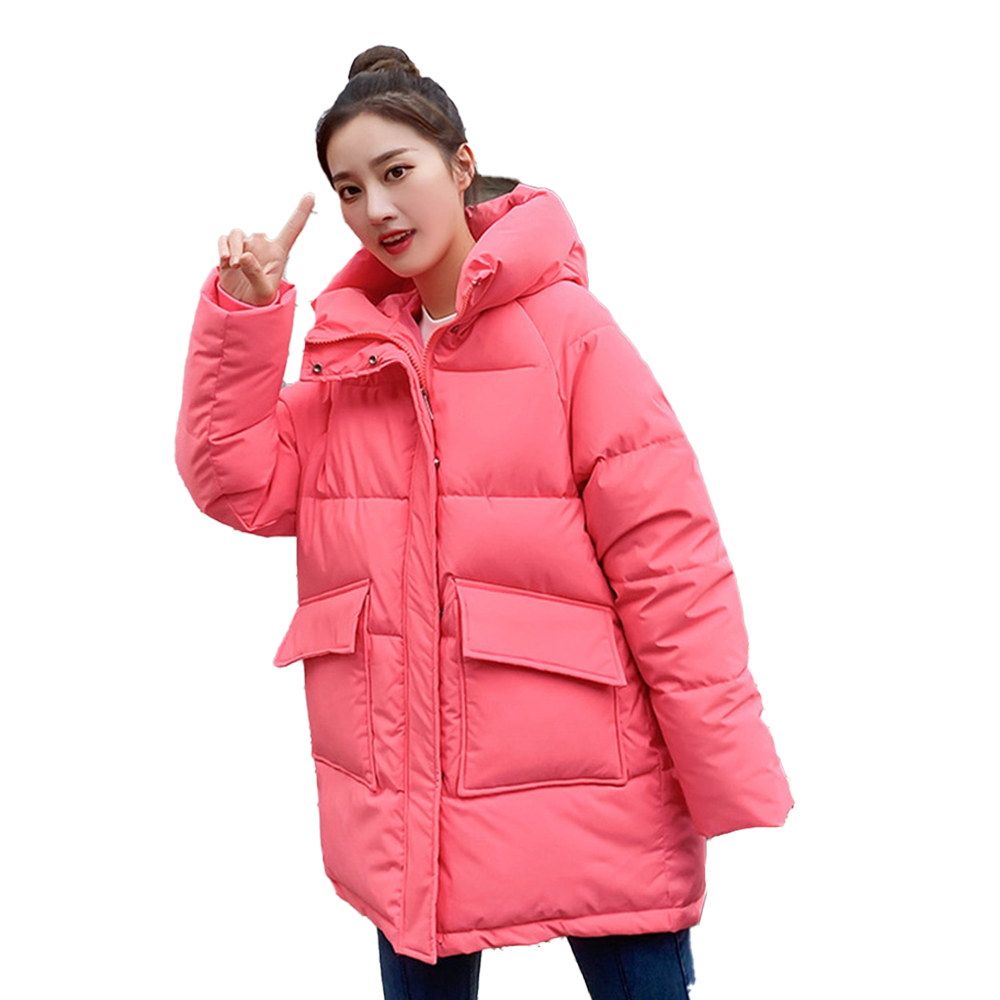 Thick Warm Hooded Pattern Coat parkas Jacket