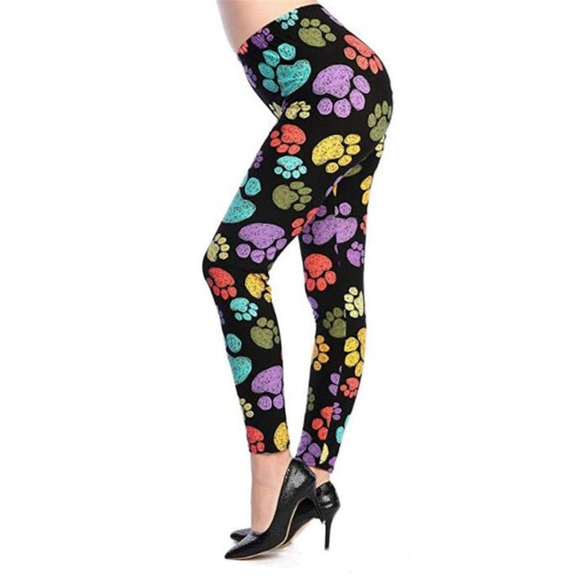 Ladies Camouflage Elastic Leggings