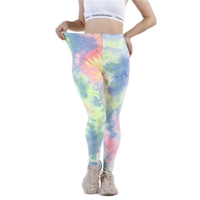 Ladies Camouflage Elastic Leggings