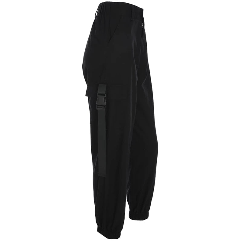 Elastic High Waist Loose Joggers.