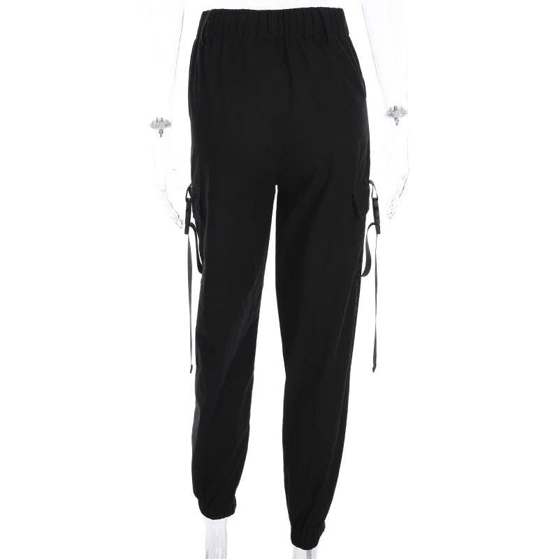 Elastic High Waist Loose Joggers.