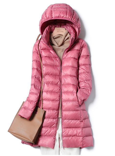 Long Ultra Light Thin Casual Coat Puffer Jacket.