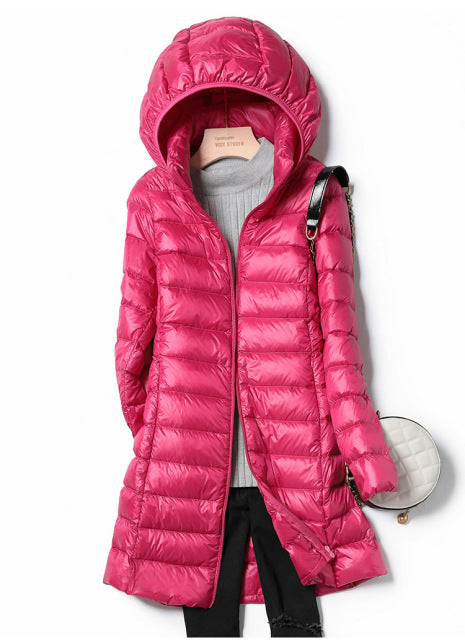 Long Ultra Light Thin Casual Coat Puffer Jacket.